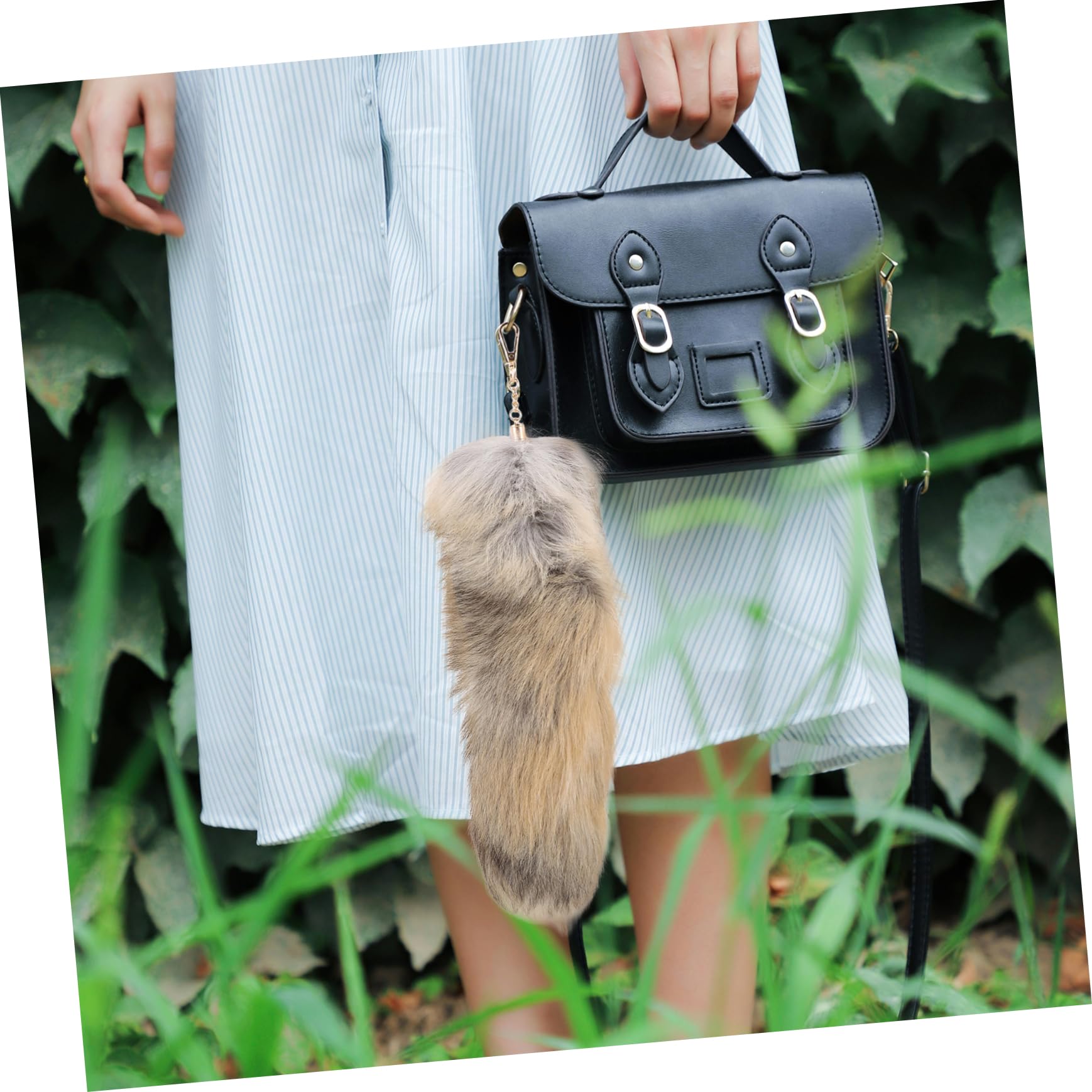 SOIMISS 2pezzi Portachiavi Coda Di Animale Peluche Con Gancio Decorativo Per Borse e Zaini Accessorio Elegante e Pratico Compatte e Leggero Adatto Tutte Le Età