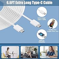 Vista 63 de Cargador súper rápido tipo C, cargador de pared USB C de 25 W, bloque de carga rápida y cable de 8 pies para Samsung Galaxy S25 S24
