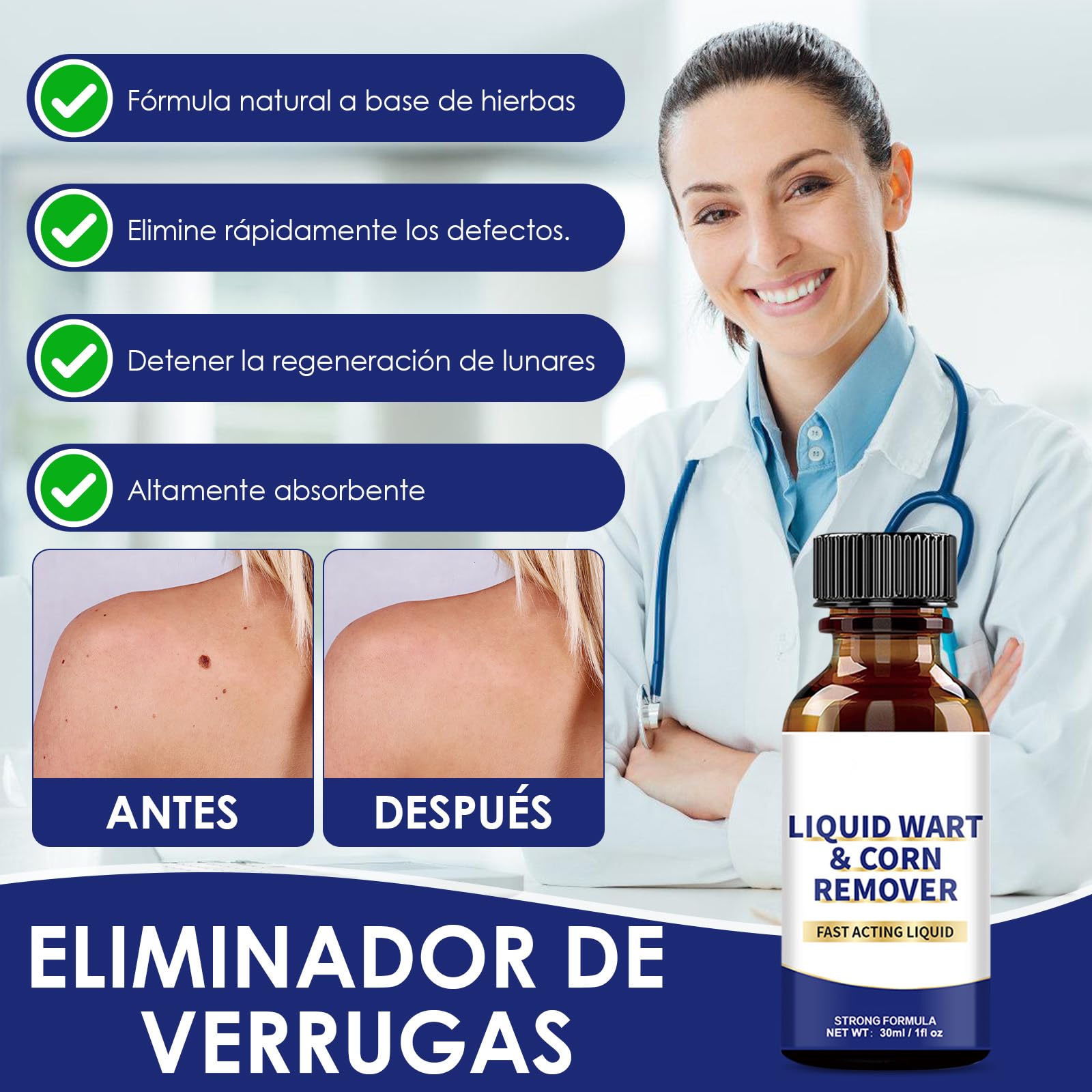 Quita Verrugas,Verrugas Quitar,Tratamiento Suave de Eliminar Verrugas,Pediculadas y Comunes1234567