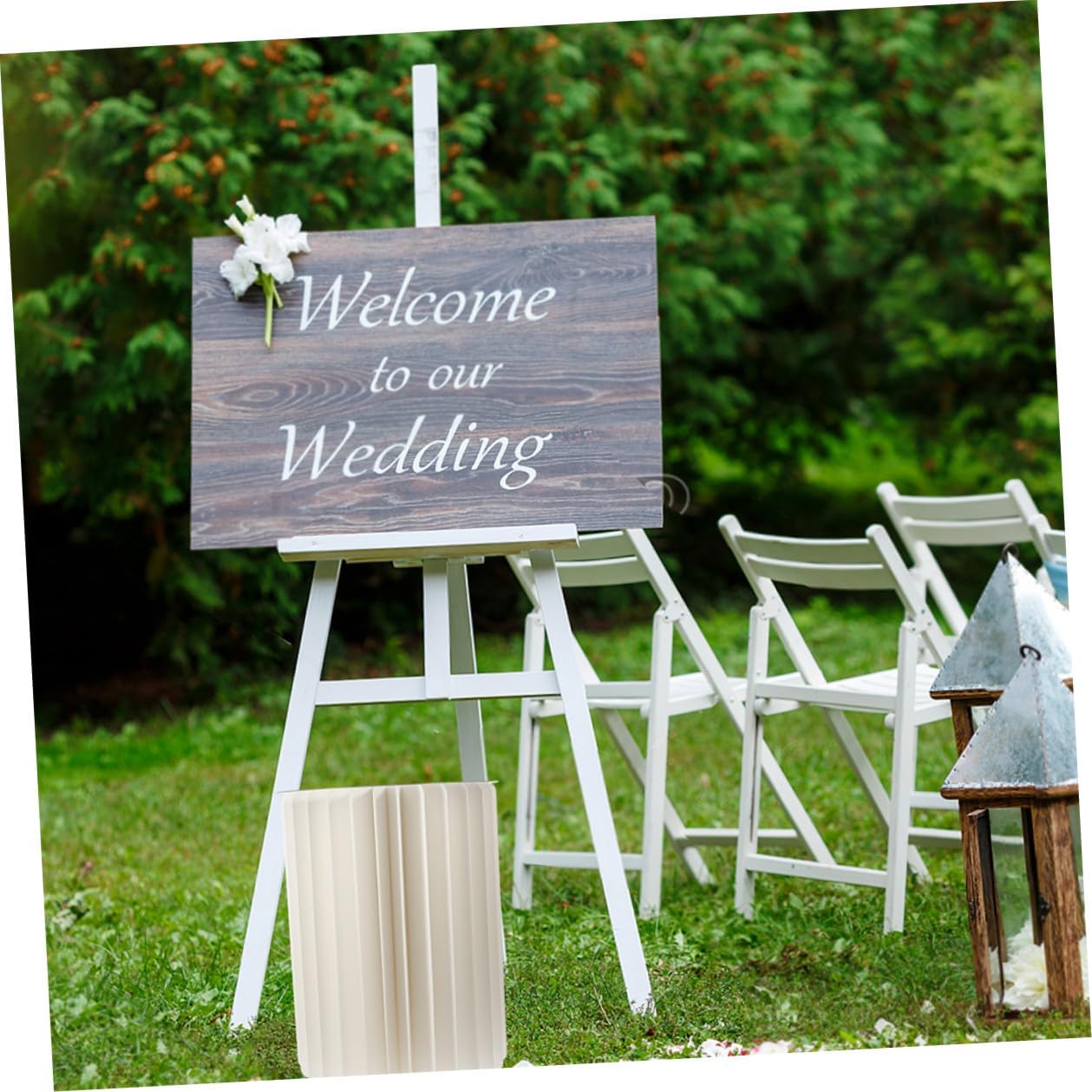 White Foldable Paper Cylinder Cake Stand Set 2pcs, round Pedestal Table Display Stands for Wedding Party Dessert Backdrop Decorations, 30cm Diameter with 20cm 40cm Height