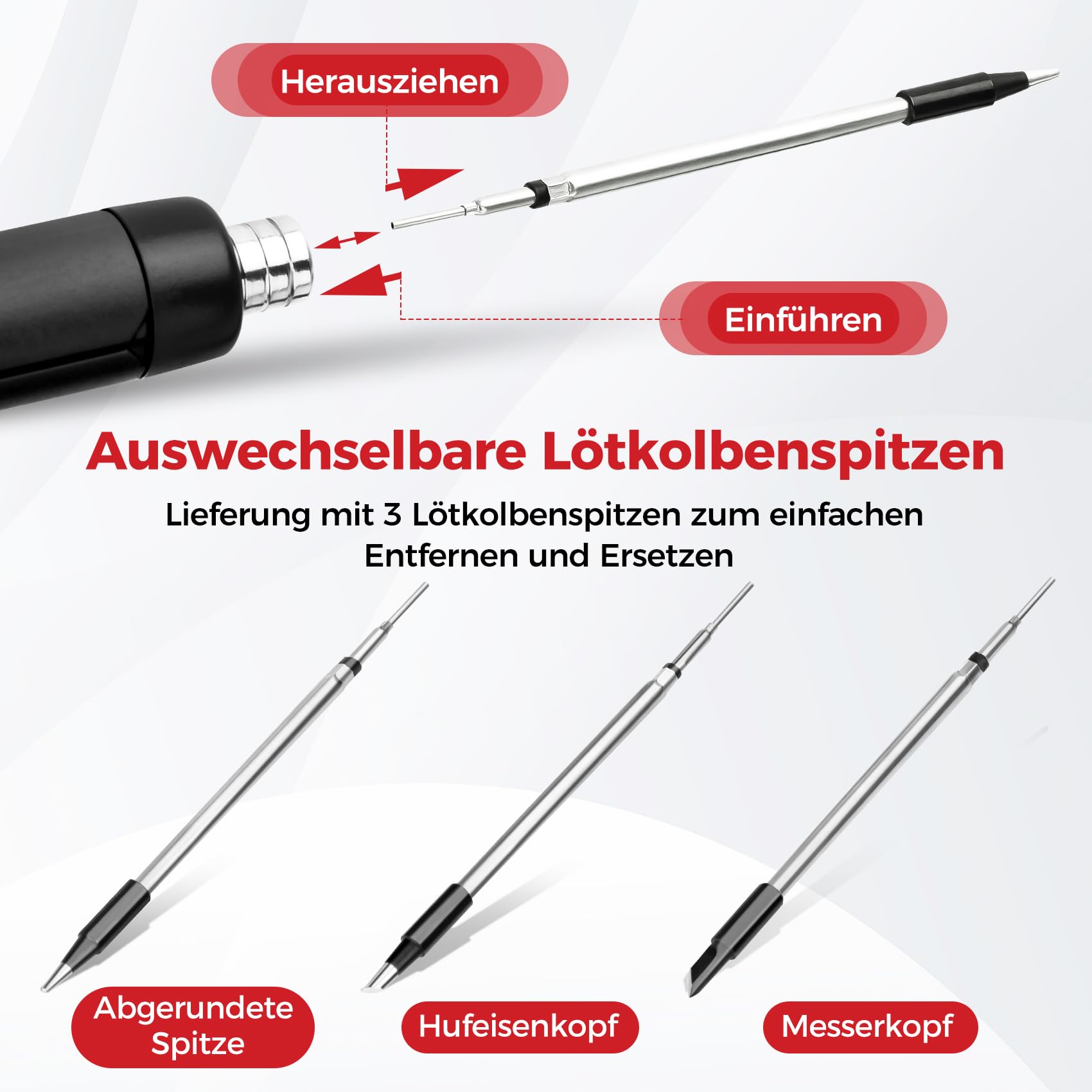 KKMOL Fer à souder sans fil USB avec 3 températures réglables 300 ℃ - 450 ℃ - Kit de soudure avec 3 embouts, support, fil et pâte
