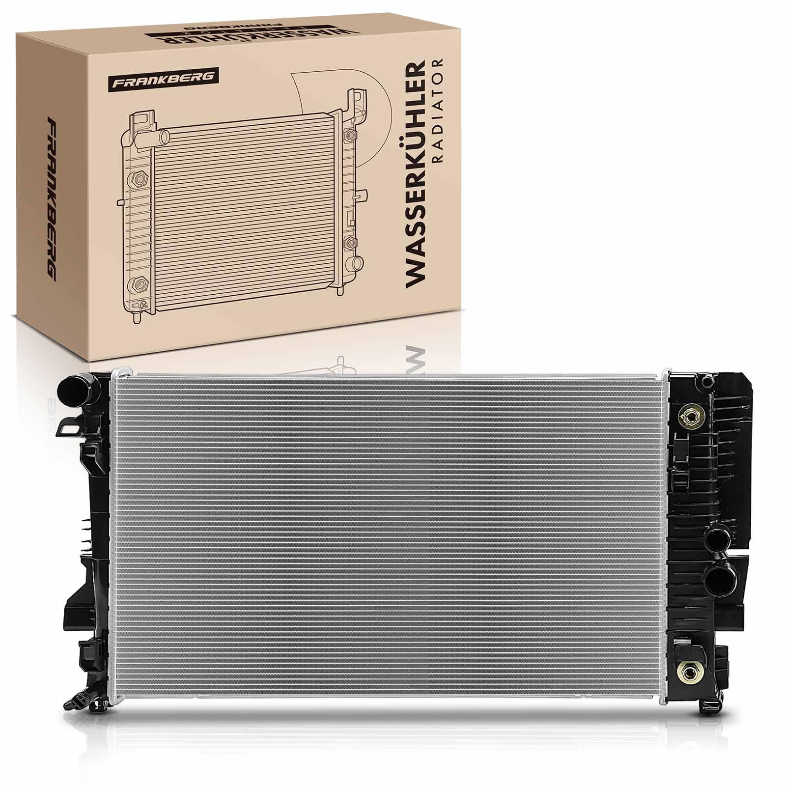 Frankberg Radiatore Raffreddatore acqua Radiatore motore 6395010701 | Compatibile con: Vitobus W639, Viano W639, Vito/Mixto Van W639