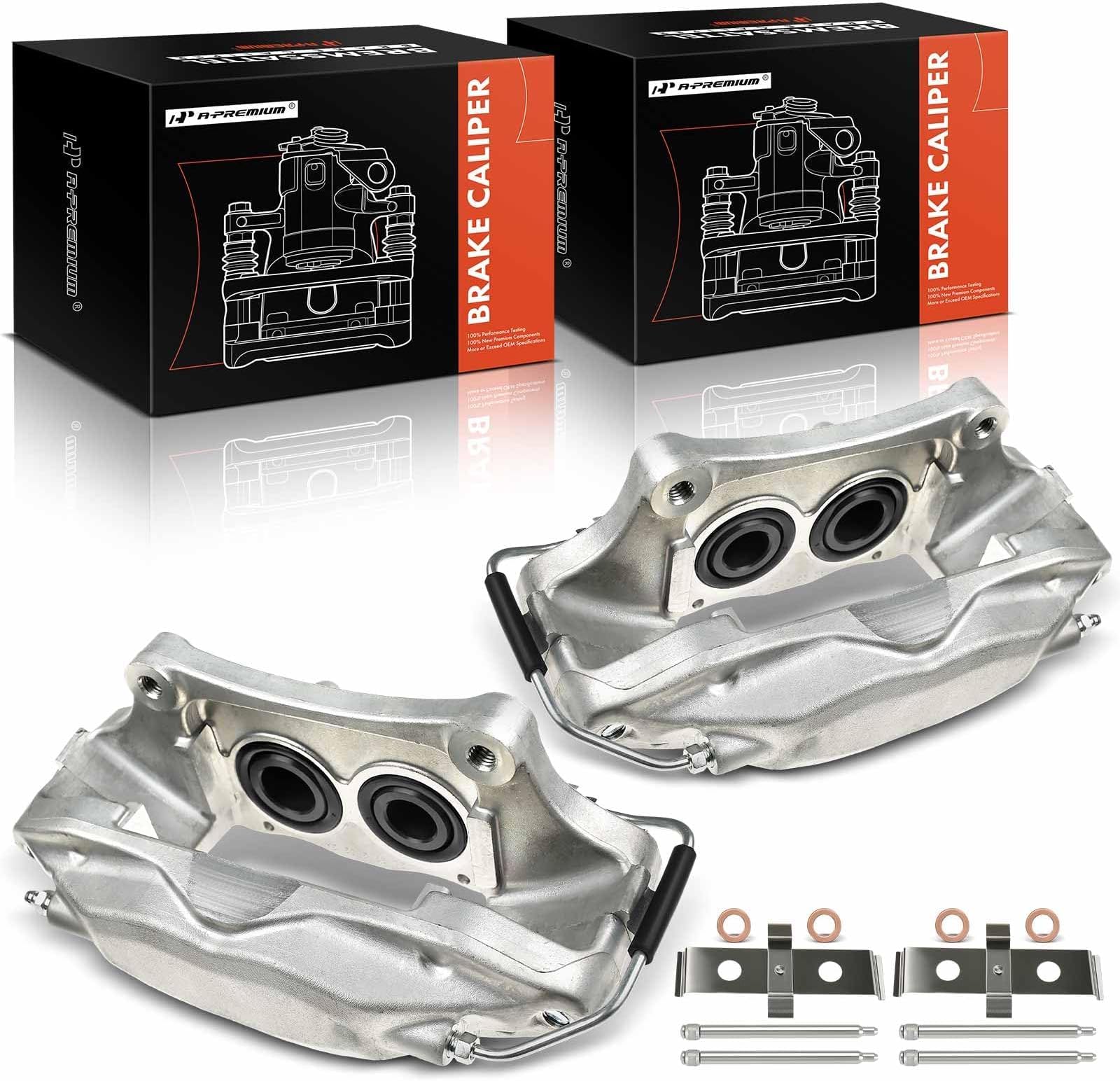 Disc Brake Caliper Assembly Compatible with Select Ford Models - For Mustang Base, Boss, GT, Shelby GT, Shelby GT500, Shelby GT500KR, 2007-2014 - Front Driver and Passenger Side