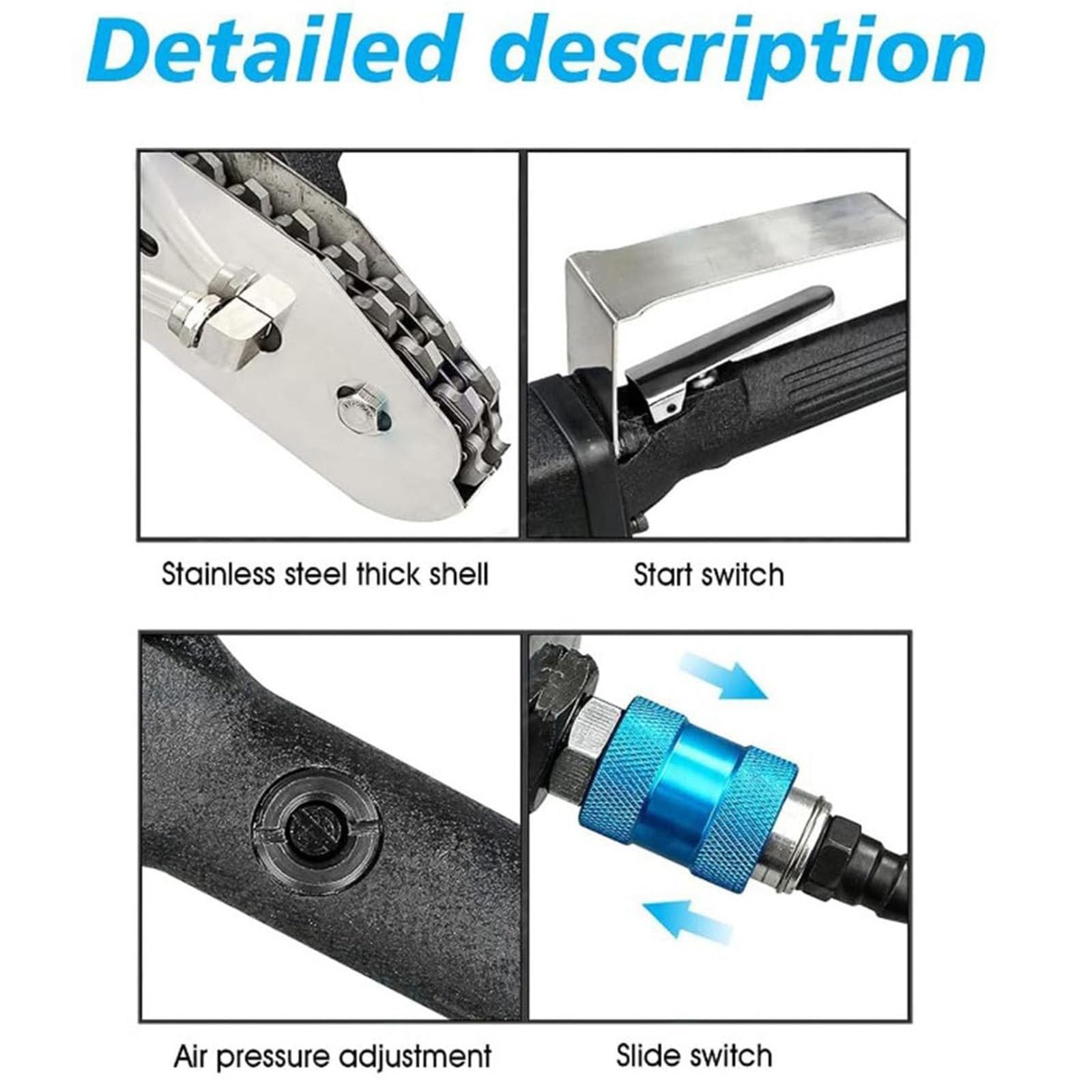 Desbrozadora Neumática De 2500 RPM, Desbrozadora De Cartón, Cortadora De Bordes De Papel Usado con Cadena De Acero Aleado, para Corte De Cartón.(Middleteeth)