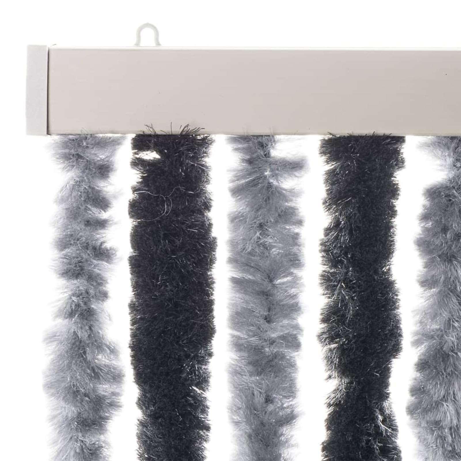 ZEYUAN Tenda Antimosche Grigia e Nera 100x230 cm in Ciniglia,Tenda Antimosche per Finestre e Porte Leggera Resistente all'Acqua Silenziosa Zanzariera Antiisetti-377331