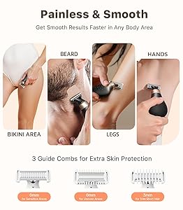 Trimcoo Mini Bikini Trimmer for Women - Intimate Pubic Hair Removal, Electric Body Groomer, Small Portable Wet/Dry Shaver, Magnetic Blade, USB-C Rechargeable with Travel Case, Easy to Clean (Black)