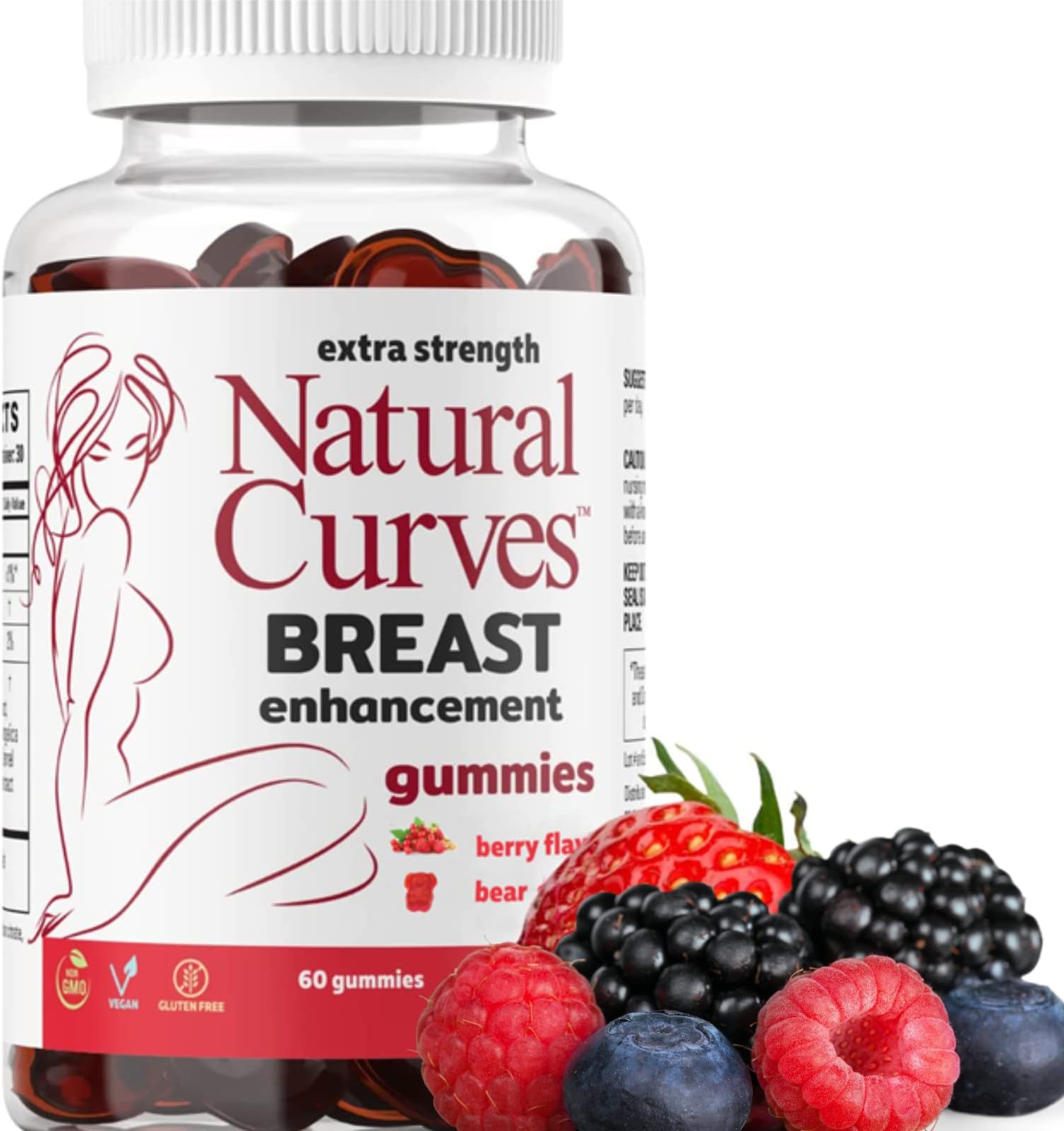 Breast Enhancement Gummies – Bust Firming & Lifting Support – Plant-Based Herbal Formula for Fuller, Perkier Breasts – Feminine Health Supplement – Made in USA – 60 Gummies