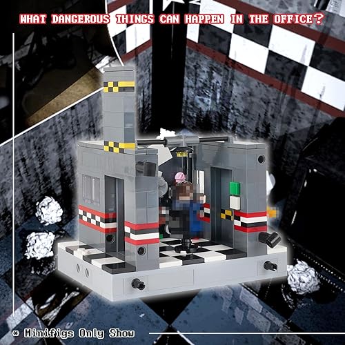 Miniatura 3 de -MOC FNAF - Juego de construcción de oficinas creativas, lindos bloques de construcción para niños, Halloween para niños (374 piezas)