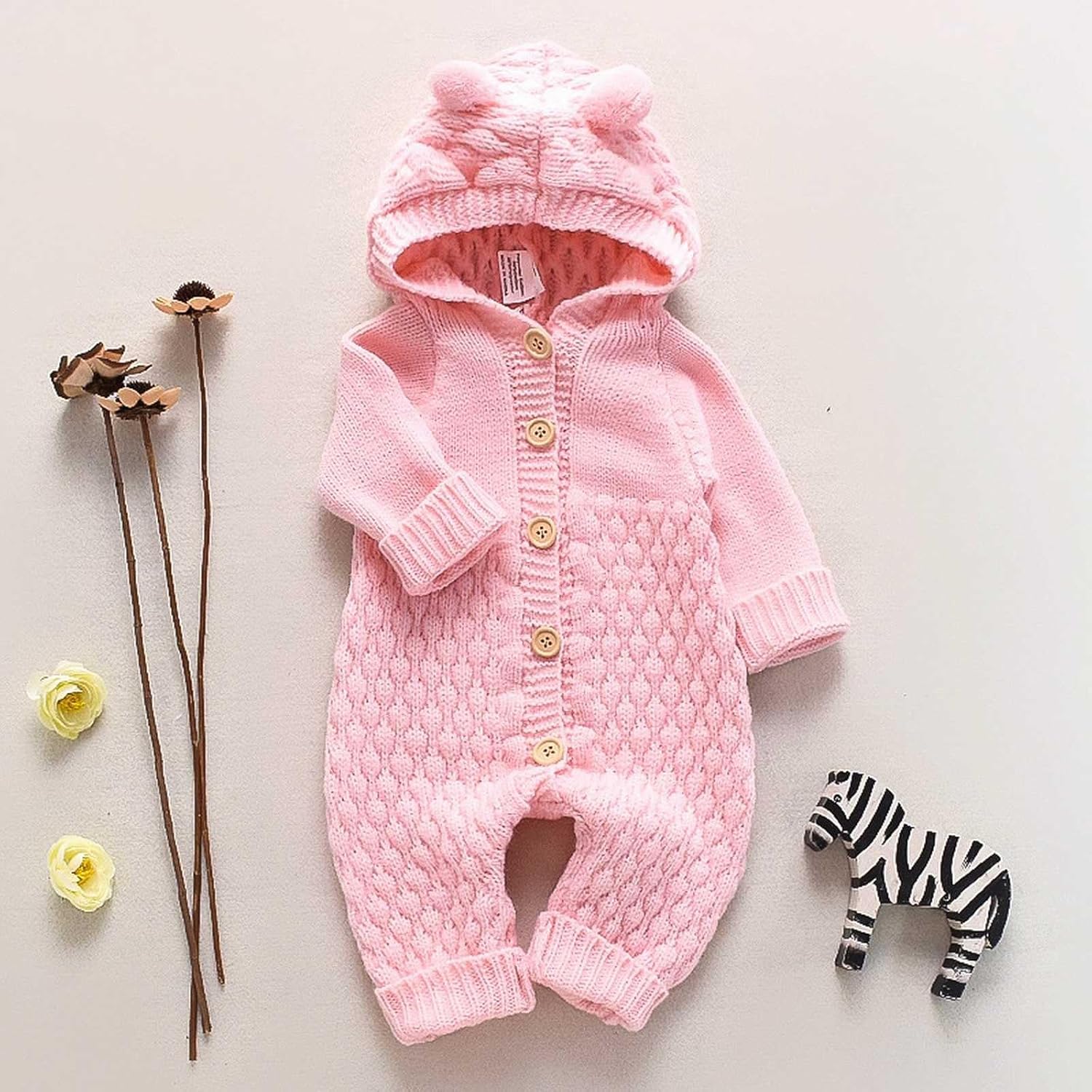 Baby Essentials for Newborn Baby Rompers Newborn Girls Boys Onesies Warm Sweater Jumpsuit Newborn Baby Hooded Knitted Romper Fleece Sweater Warmer Snowsuit Jumpsuit Onepiece Infant Winter Outerwear 6 71 JOtgU6qL. AC SL1500