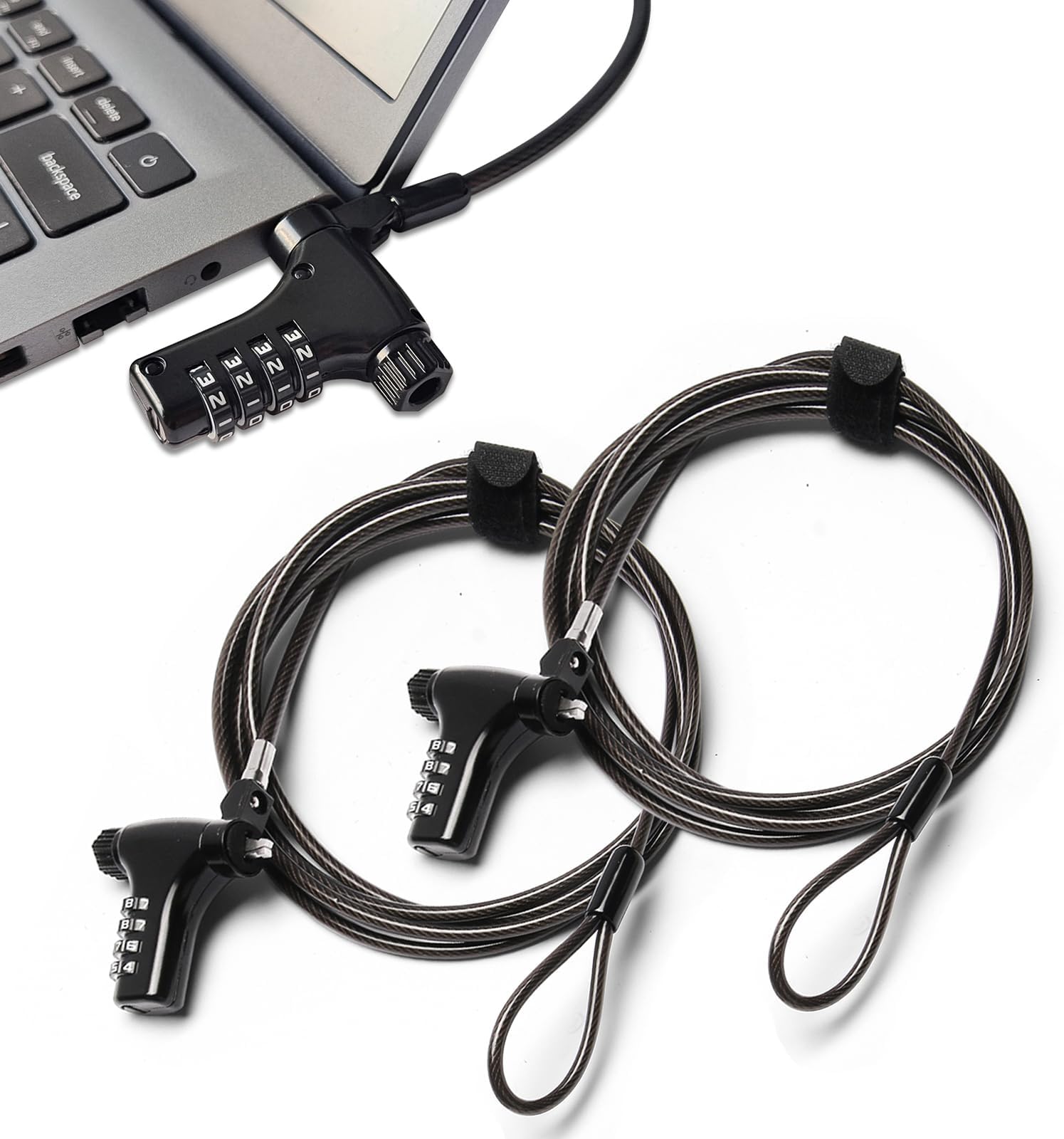 2pack Universal Laptop Security Locks, Laptop Locking Cable with Combination,...