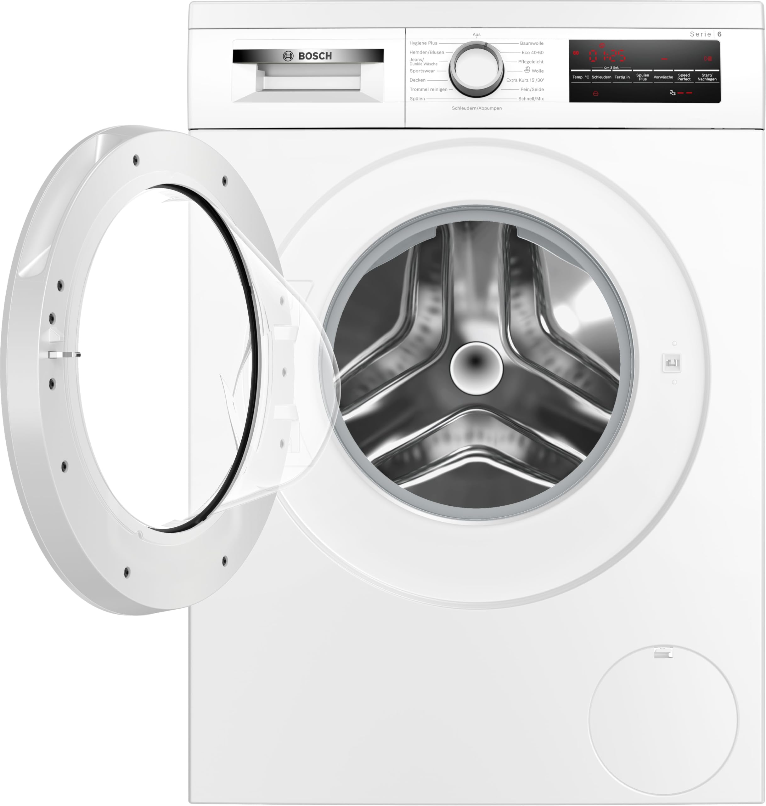 Bosch WUU28T22, Serie 6, Frontlader Waschmaschine, 9 kg, 1400 UpM, Unterbaufähig, SpeedPerfect, Maximale Energie- und Wasserersparnis, Nachlegefunktion, besonders hygienisch, AquaStop