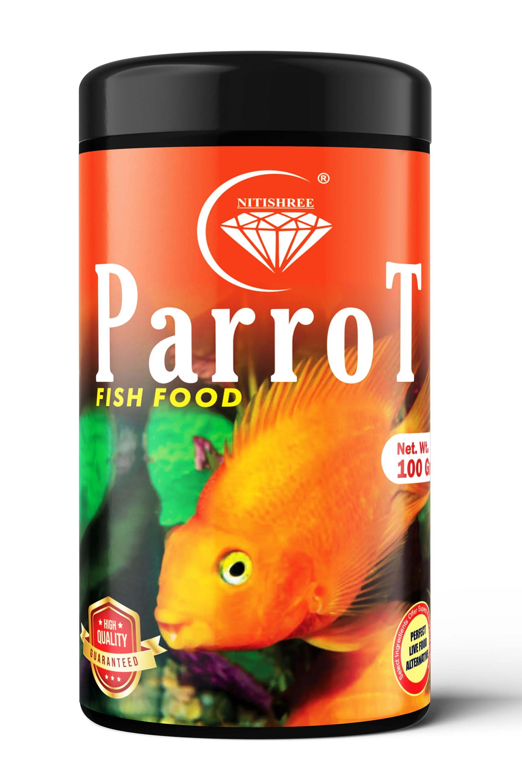Parrot Fish Food 40% Protein and Vitamins for Color Enhancement, Growth for Parrot Fishes Food 2.5 MM Pellet Size,- 100 gm (B0D1GYSM82) Amazon Price History, Amazon Price Tracker