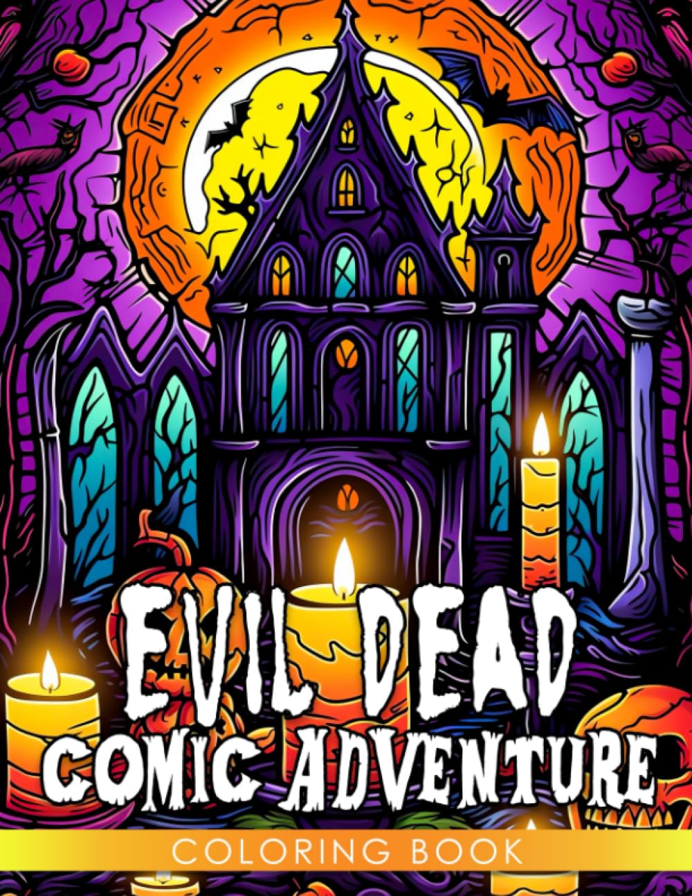 Evil Dead Comic Adventure: Join Ash on a Epic Battle Against Demonic Forces - Comic-Style Coloring Fun for 12-16 Year Olds