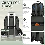 EMPSIGN 40L Carry On Luggage Travel Bag for Women & Men, Airline Approved Personal Item Backpack Waterproof