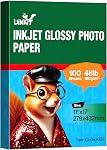 Uinkit Thin 11x17 Inkjet Glossy Photo Paper 100 Sheets 48lb Poster Paper for Printer Professional Photographic Paper