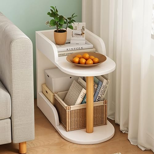 Miniatura 8 de QQXX Estantería esquinera de pared de madera independiente, soporte estrecho de 234 niveles, organizador de almacenamiento para espacios pequeños