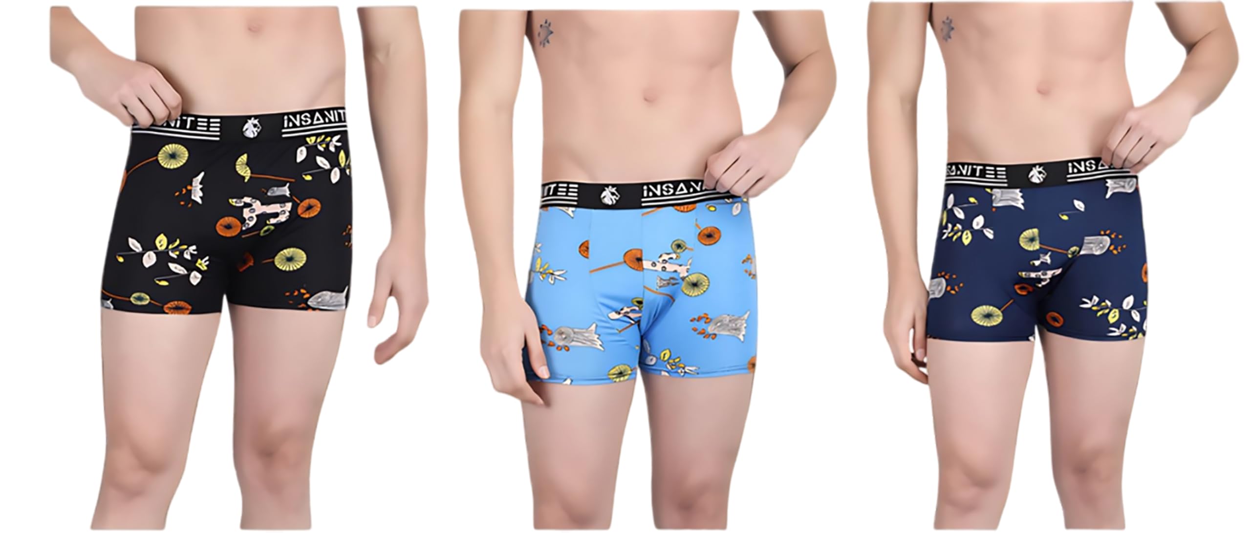 insanitee Men's Nylon Stretch Printed Trunk | Ultra-Soft, Breathable Innerwear for Men | Stylish & Supportive Fit-picture-19