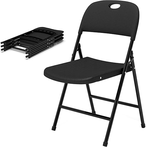 Sillas plegables, silla plegable de plástico, sillas plegables de metal resistente de plástico para exteriores, asiento comercial plegable