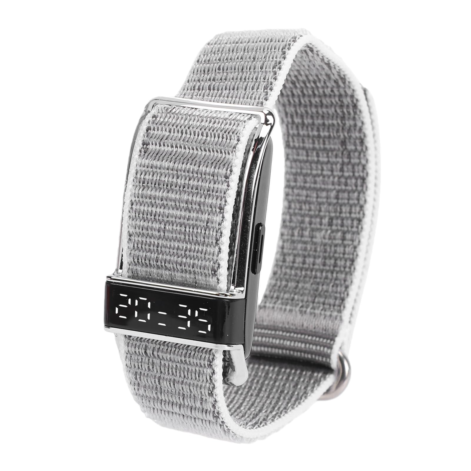 Cryfokt Pulsera Inteligente Rastreador de Ejercicios Elegante, Liviano, Resistente Al Agua para Seguimiento Diario de la Salud y Monitoreo de Actividad Nylon IP68 (Silver)