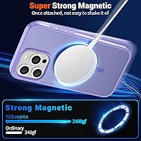 Vista 908 de SUPFINE - Funda magnética para iPhone 13 Pro Max (compatible con MagSafe), (protección contra caídas de grado militar de 10 pies), delgada, Negro