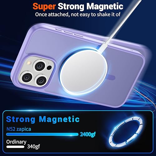 Miniatura 908 de SUPFINE - Funda magnética para iPhone 13 Pro Max (compatible con MagSafe), (protección contra caídas de grado militar de 10 pies), delgada, Negro