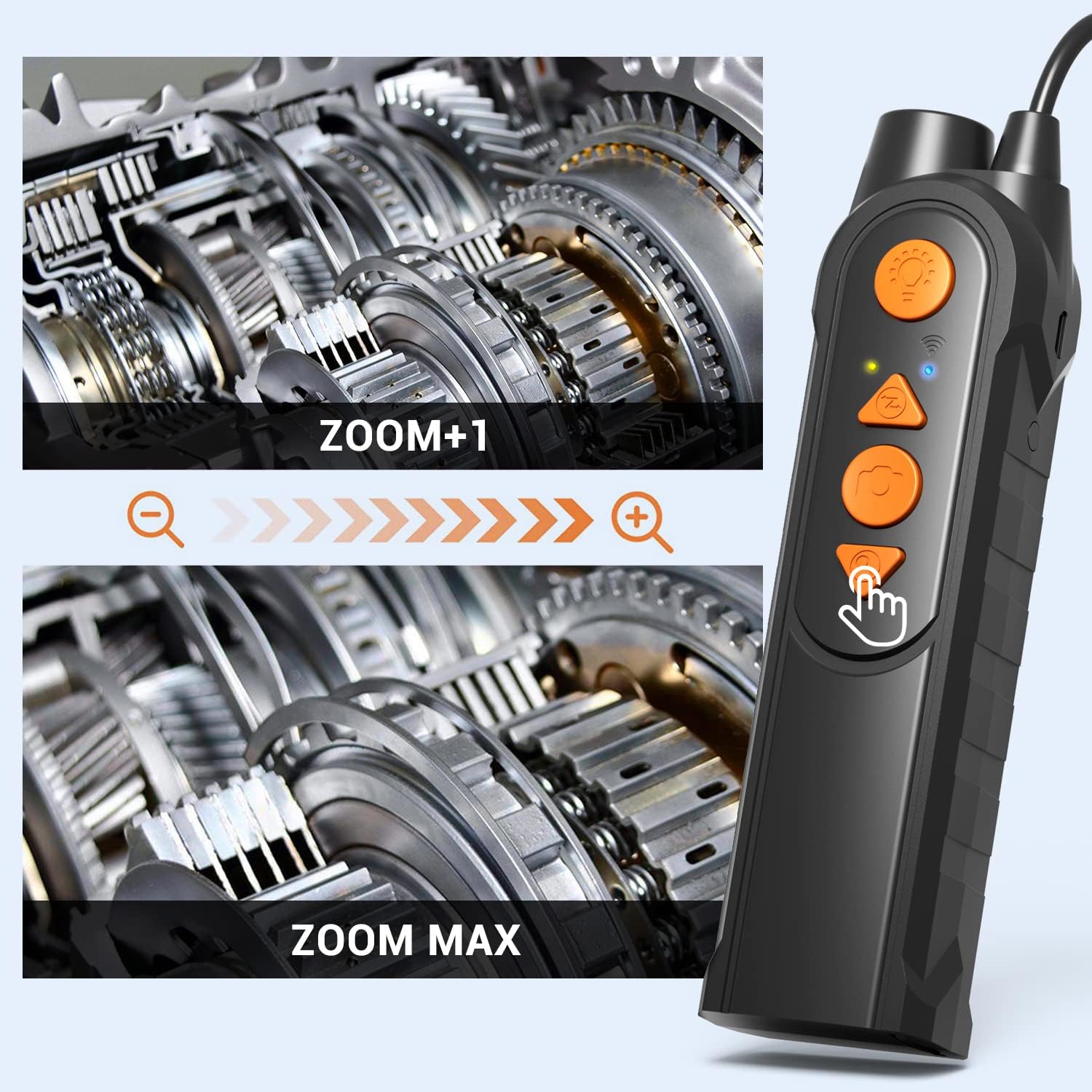 Comparison of NIDAGE 5mm lens with a larger 8.5mm lens