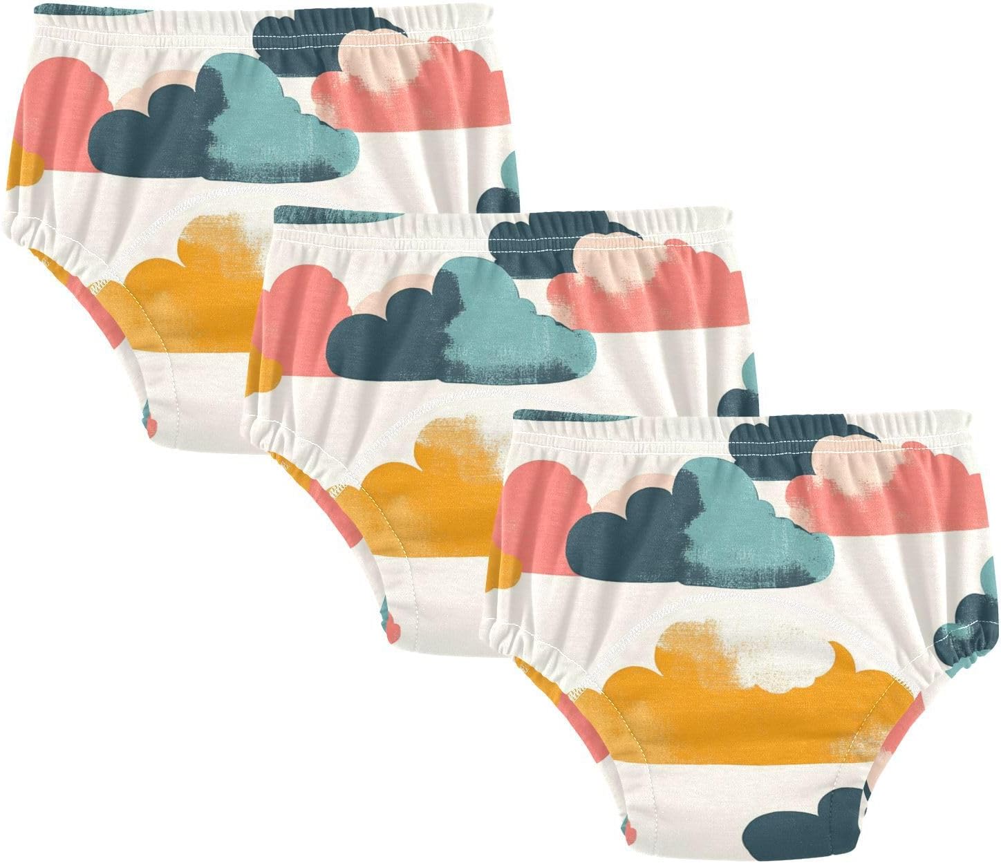 Little Boys Underwear Potty Training Absorb Water Nighttime Training Pants Training Pants for Toddler 2T Abstract Clouds Colorful