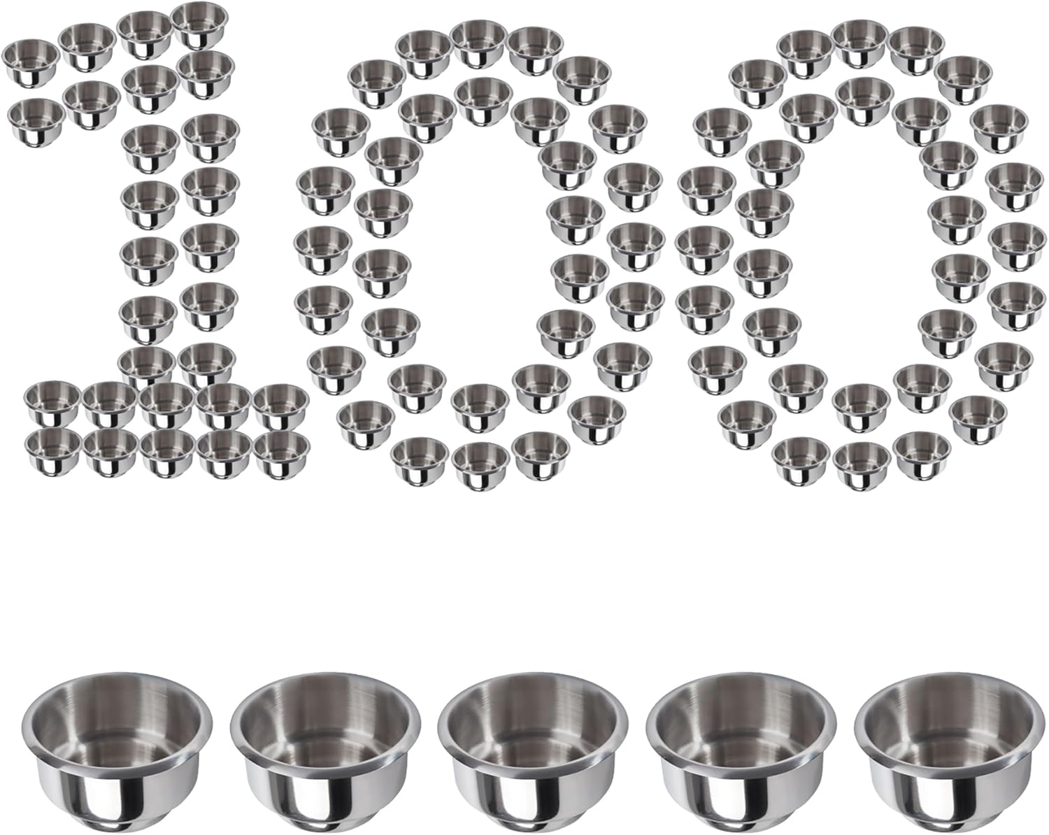 GSE Games & Sports Expert Stainless Steel Cup Holder, Drop-in Cup Holder for Casino Poker Tables, Work Desks, Boats, RVs, Cars & Trucks