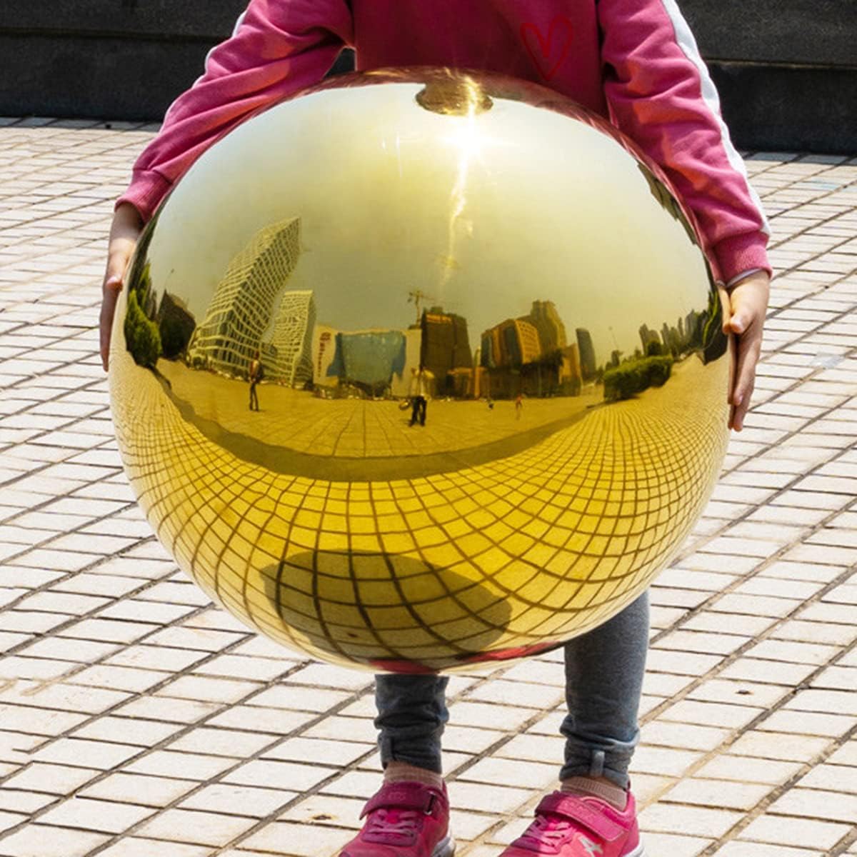 Stainless Steel Gazing Ball for Garden and Home Decorative Gold Mirror Reflective Hollow Balls Ornament 150-350Mm in Diameter,150mm(250mm)