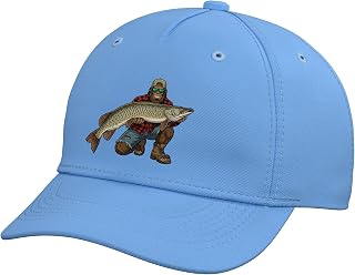 Bigfoot Musky Fishing Trophy Funny Sasquatch Fisherman Adjustable Baseball Hat