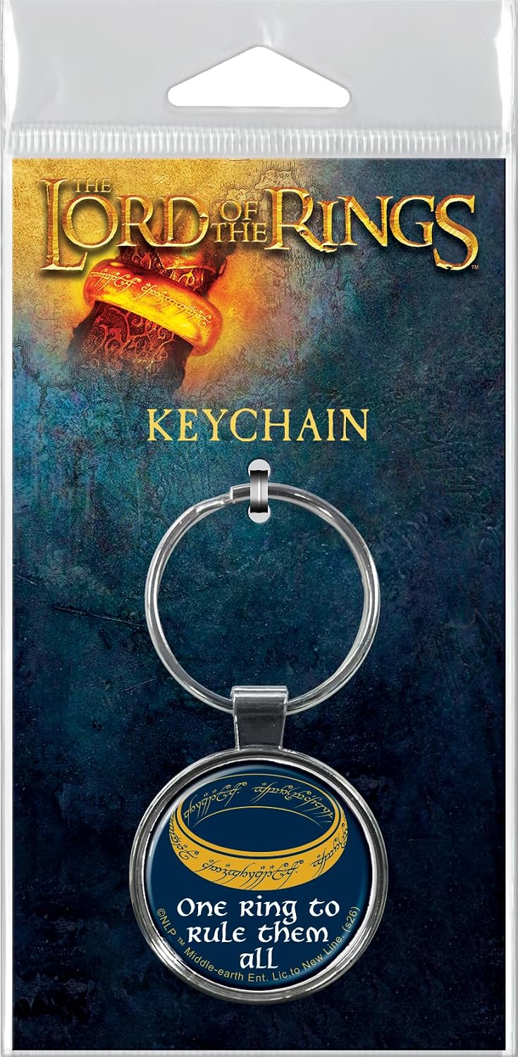 Ata-Boy Lord of the Rings One Ring to Rule Them All 1.5 Inch Fob Keychain for Keys, Backpacks, Pulls and More image 2