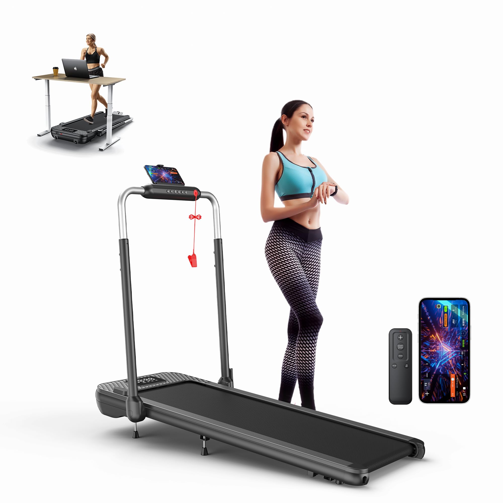 Wellfit Walking Pad Treadmill With 10 Auto Manual Incline Home