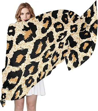 Fashion Scarf Funny Giraffe Print Long Lightweight Sunscreen Silk Scarf Shawl Wrap Muffler Neckerchief for Women Men