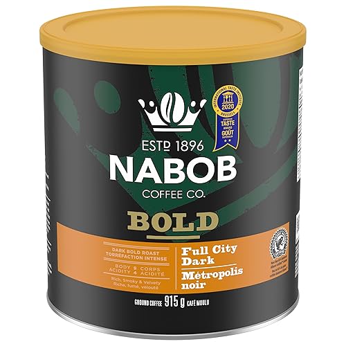 NABOB Full City - Café molido oscuro, 32.27 onzas, paquete de 6 unidades {Importado de Canadá}