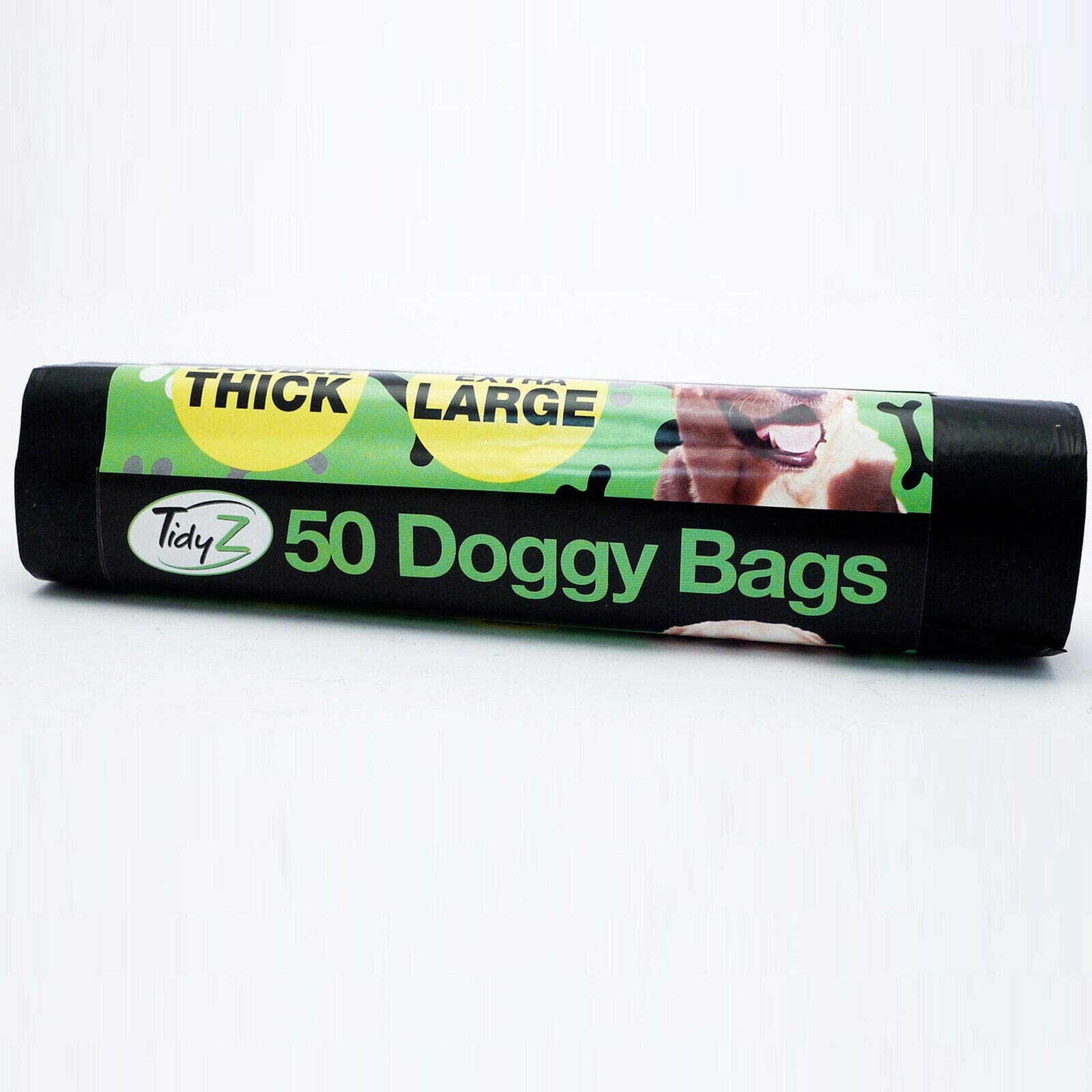 50Pcs Dog Poo Bags Extra Large Double Thick Dog Poop Tie Handles Doggy Bags