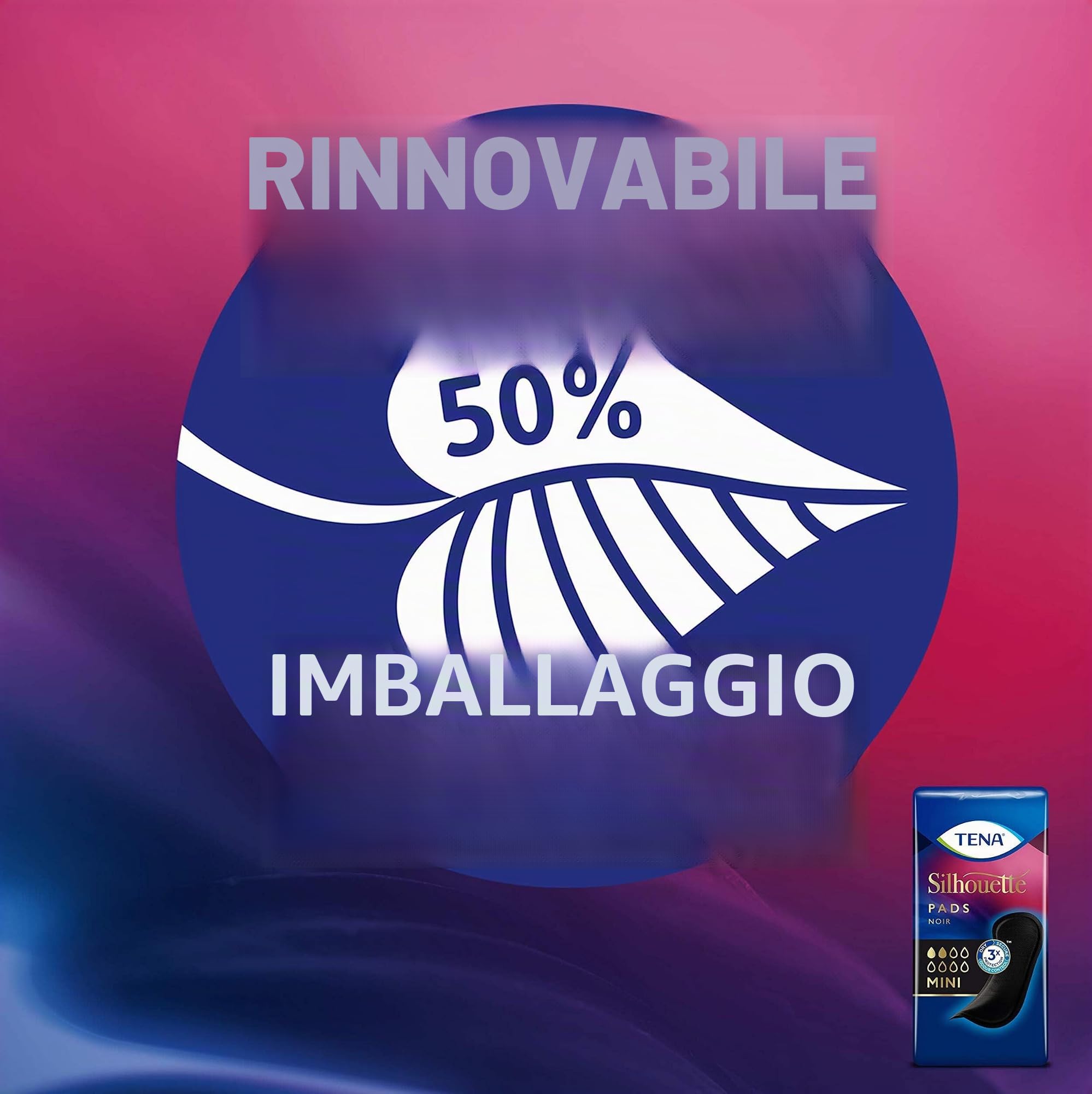 Tena Silhouette Noir Liners Normal - 8 confezioni da 26