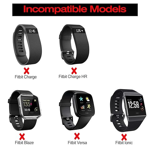 Miniatura 2 de MoKo Correa de tobillo resistente al sudor para Fitbit LuxeInspire 2InspireInspire HRCharge 5432AltaAlta HRFlexFlex 2Vivosmart HR, paquete de 2