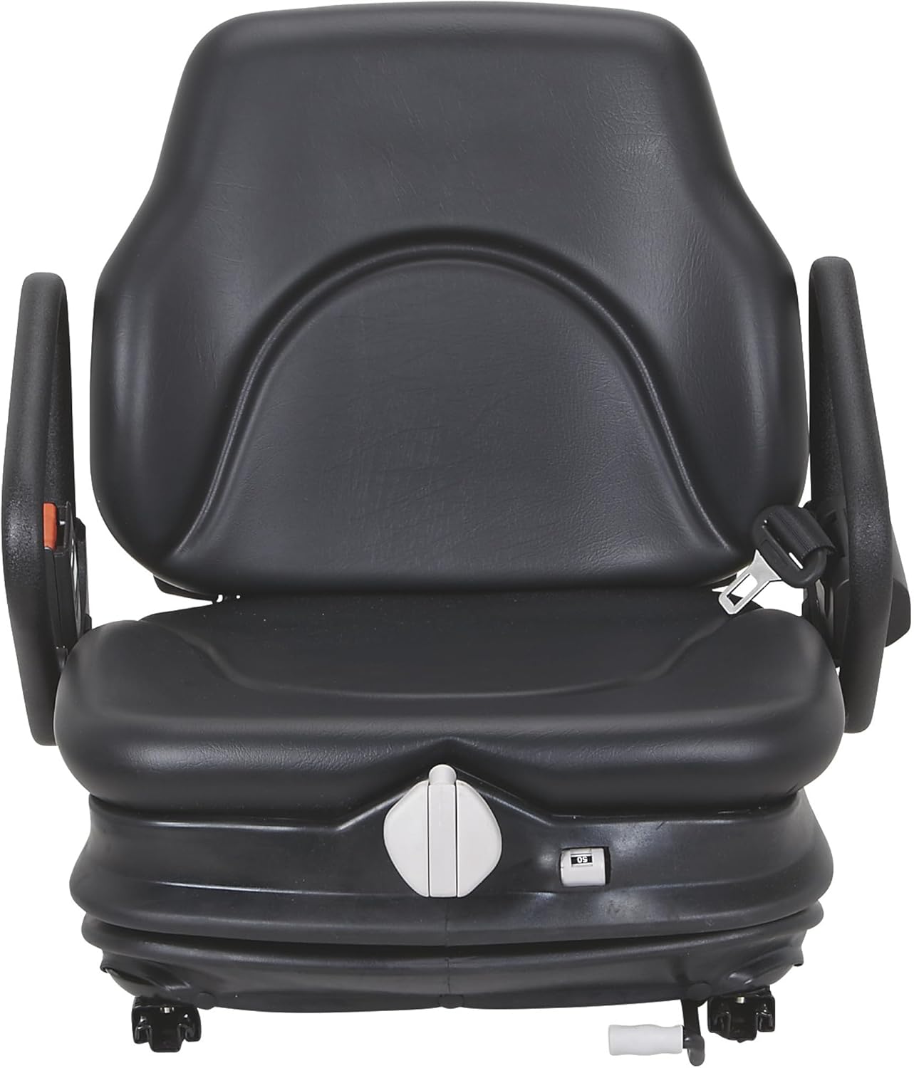 Low-Suspension Seat for Caterpillar and Mitsubishi Forklifts - Black, Model Number 8041