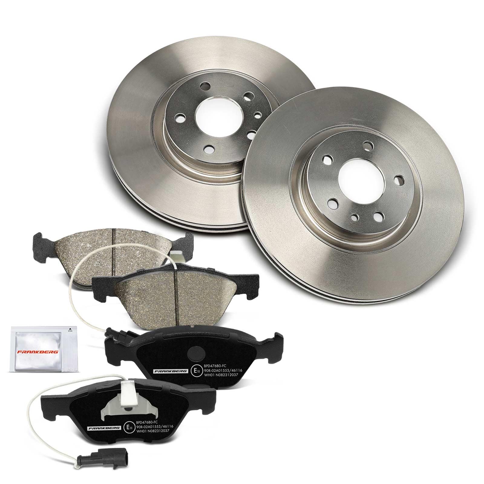 Frankberg Set freni incl. 2x Dischi Freno + 4x Pastiglie dei Freni Anteriore Compatibile con 147 937 GT 937 156 Sportwagon 932 156 932 GTV 916 Replace# 77362222,9947156