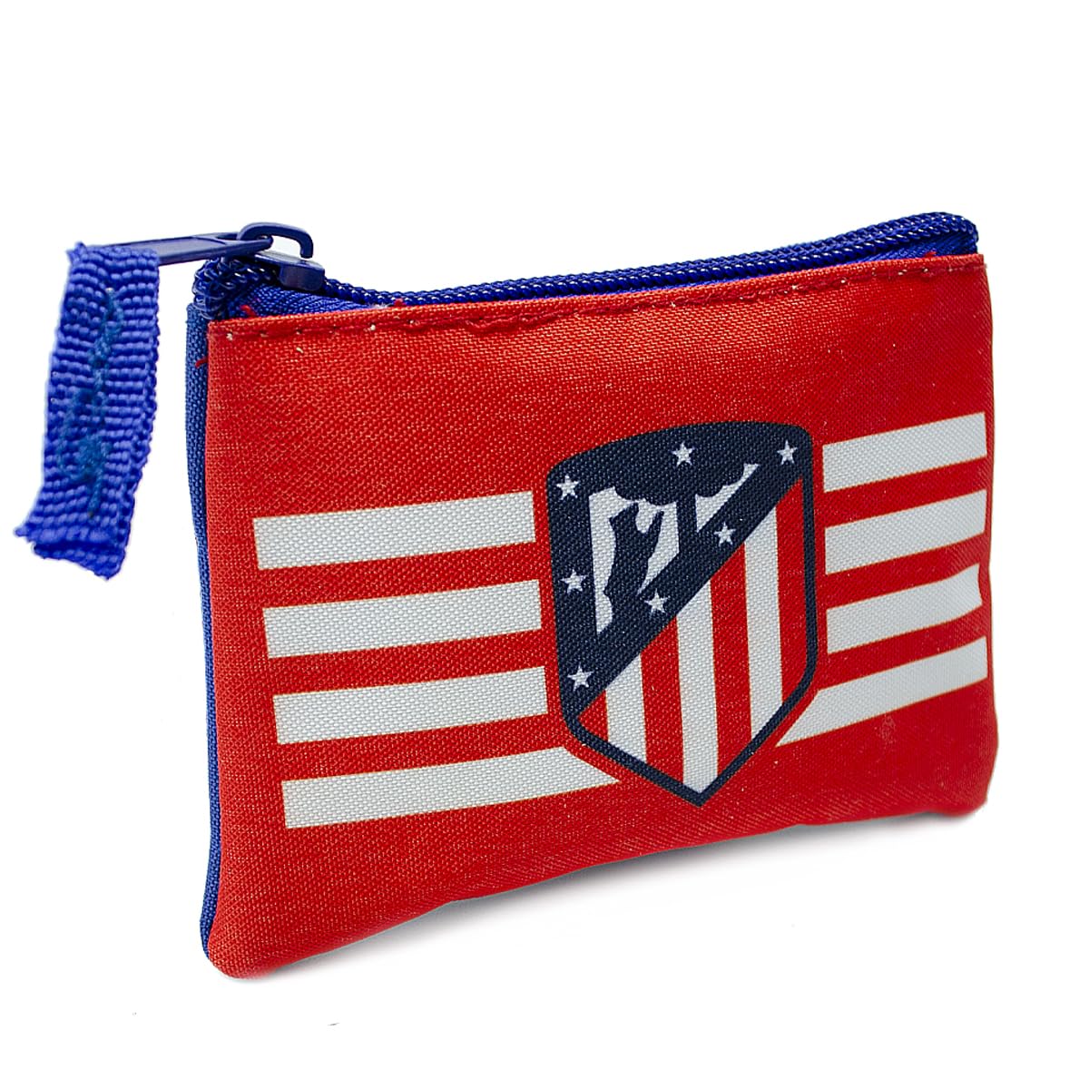 Monedero Atlético de Madrid Escudo Rojiblanco Cremallera Producto Oficial 12x10 cm