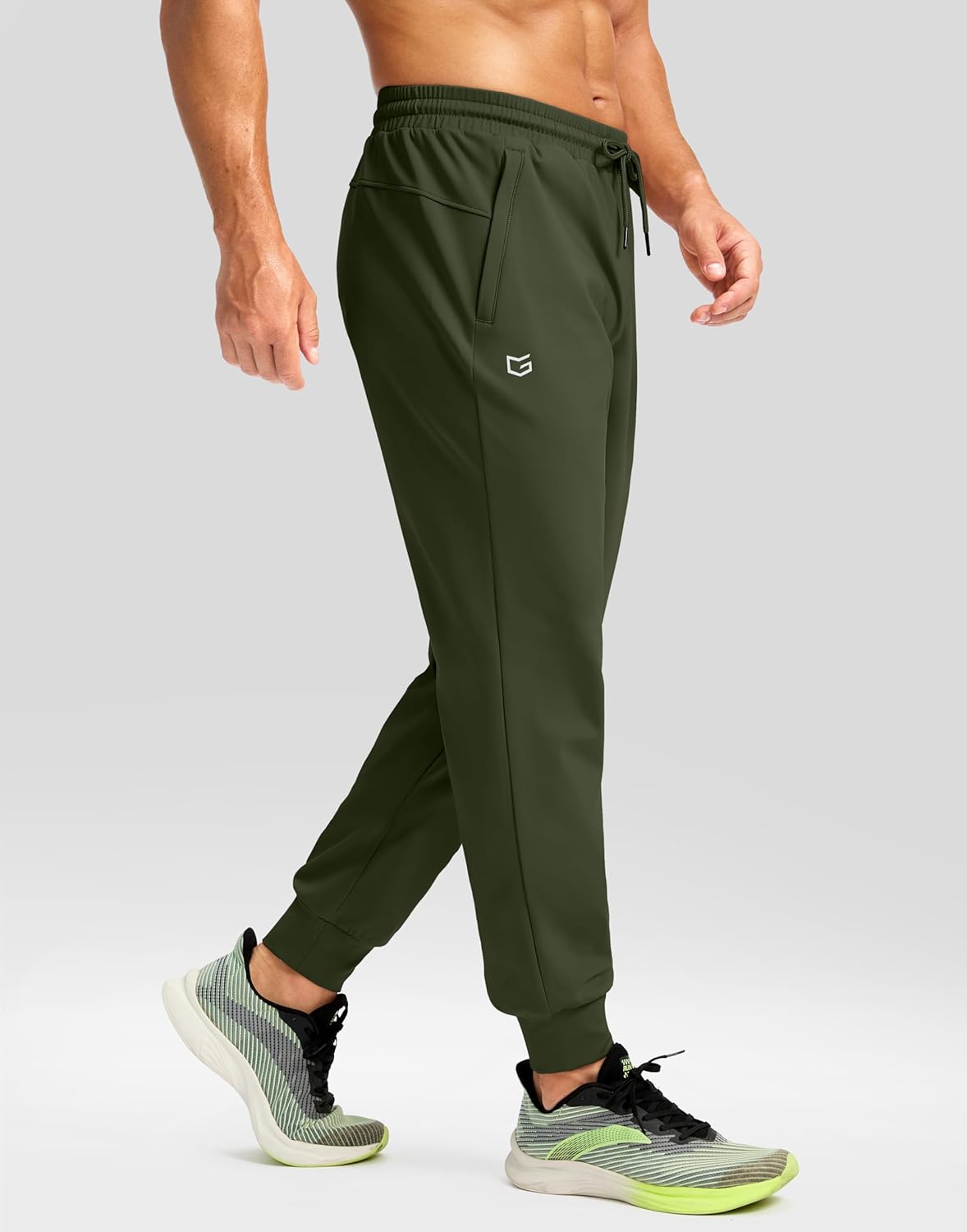 G Gradual Men's Fleece Joggers with Zipper Pockets Winter Warm Pants Water Resistant Athletic Workout Gym Sweatpants for Men - Image 2