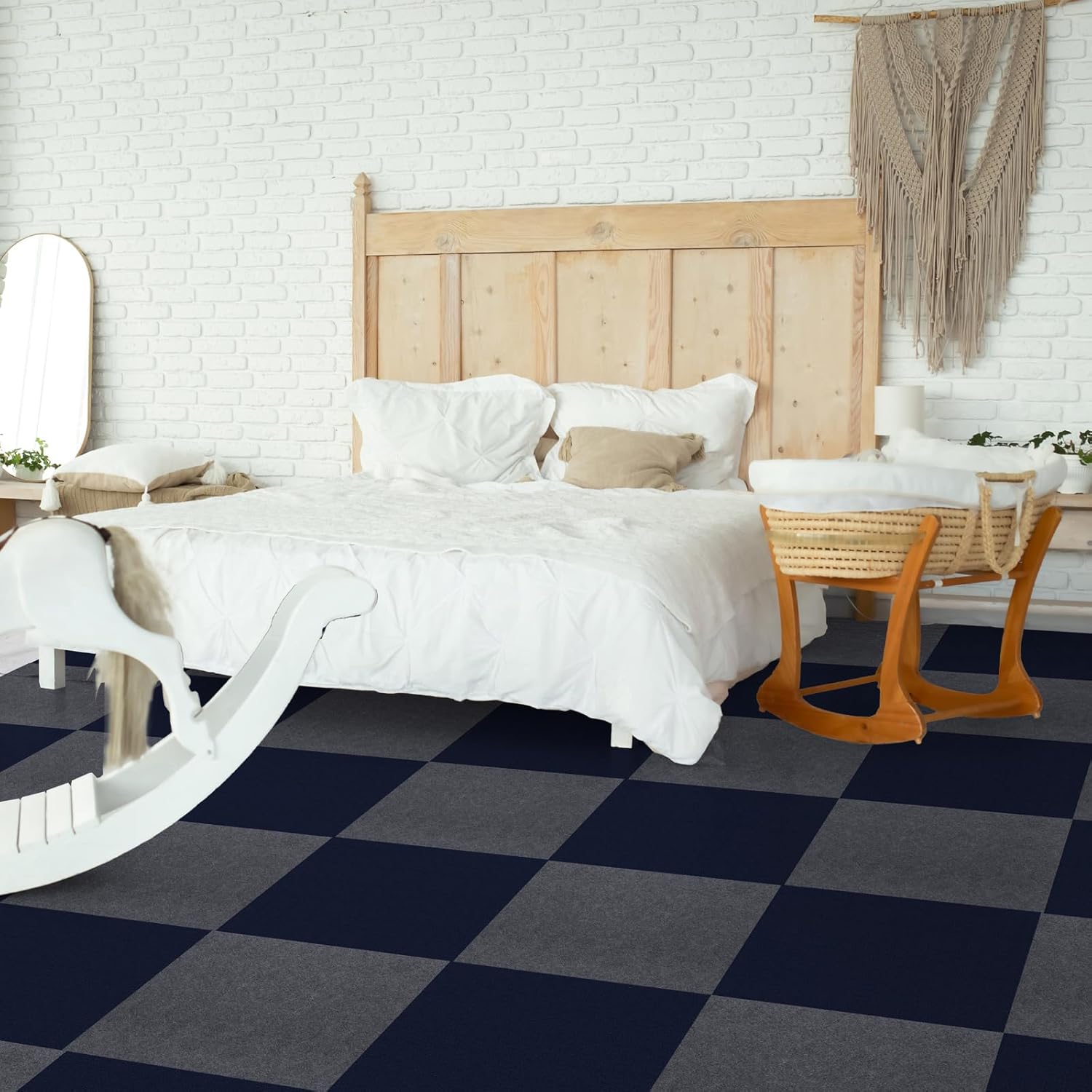 Peel & Stick Carpet Tiles 12x12 Inch - Premium Self-Adhesive Floor Squares with Soft Padding - 30 Tiles/30 Sq Ft per Box (Easy Installation, Removable Carpeting for Home & Office)
