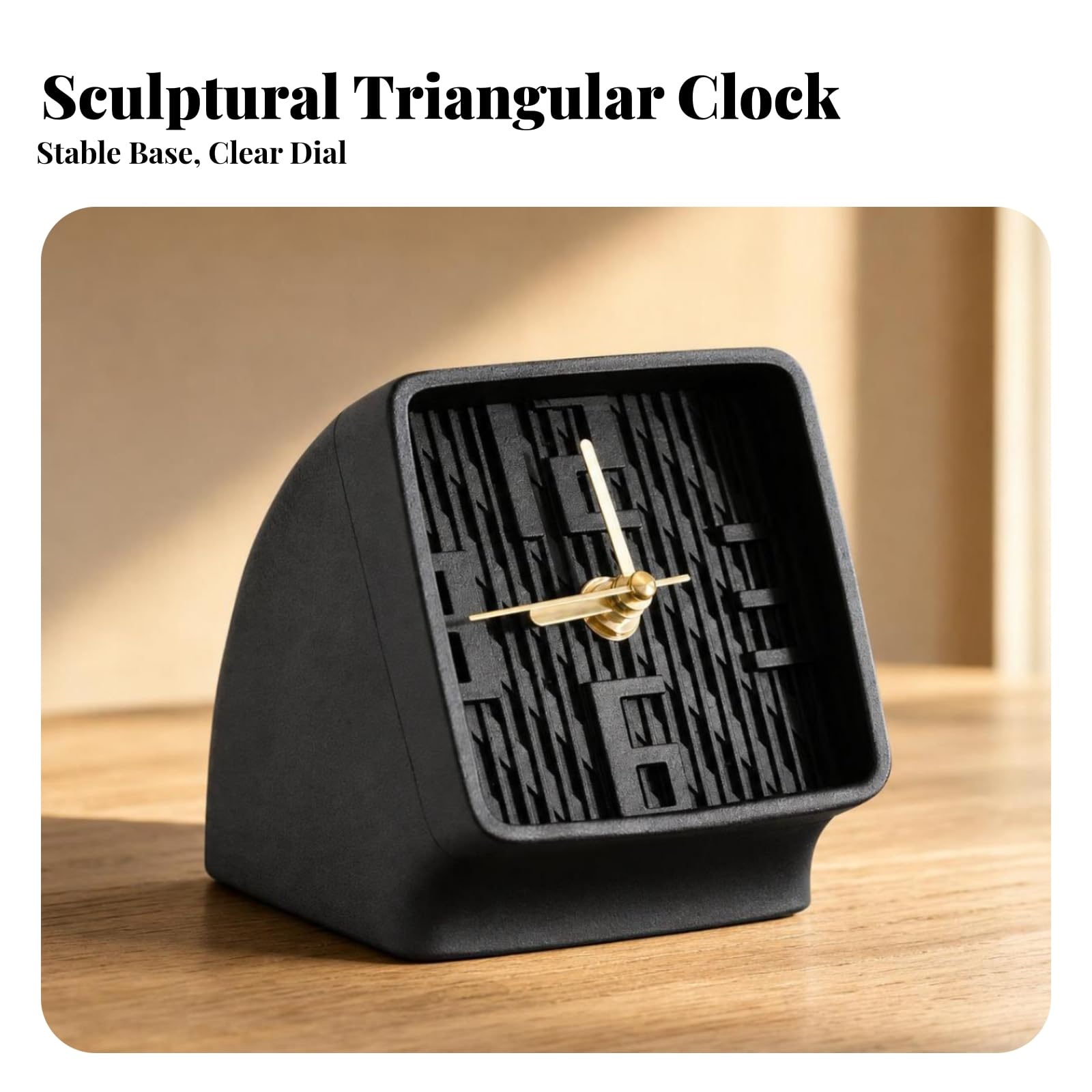 Baoblaze Reloj de Escritorio para Oficina Reloj de Mesa Reloj Analógico Reloj Decorativo Reloj de con Estructura Elegante y Lectura Precisa en Travertino E, Style to 1