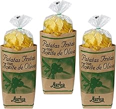 Patatas Fritas Marisa Potato Chips with Olive Oil and Sea Salt Vegetarian Gluten Free Spain Includes FeinWert E-Book (3 x 160 g)