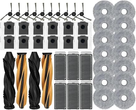 Vacuum Parts Main Roller Side Brush Hepa Filter Mop Cloth Dust Bag,Compatible For Dreame X40 Pro Enhanced/X50 Pro / RLX93CE/X50 Master46pcs As shown