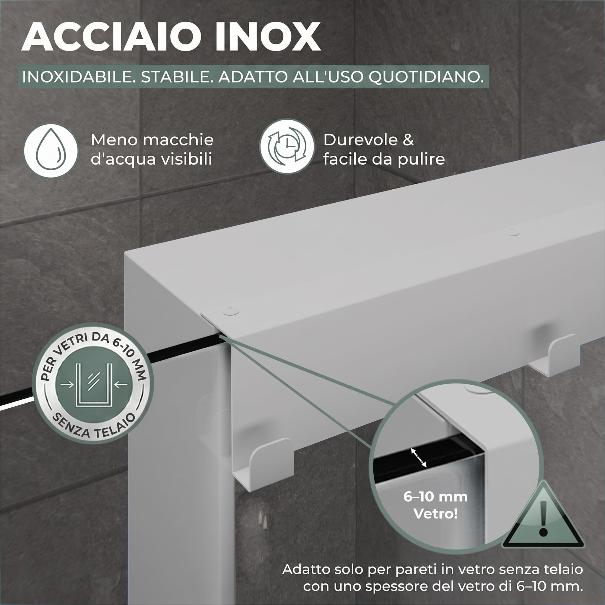 ShowerNIZR Regał prysznicowy Arctic White półka prysznicowa bez wiercenia
