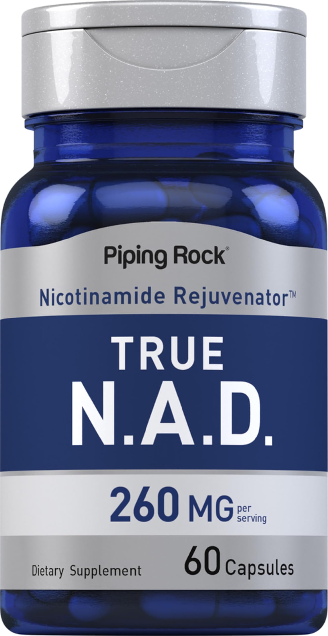 Piping Rock NAD Supplement for Women and Men | 260 mg | 60 Capsules