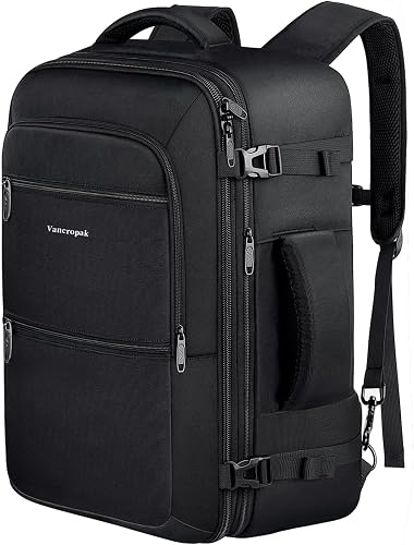 Vancropak Travel Bag 40L Expandable Carry On Backpack