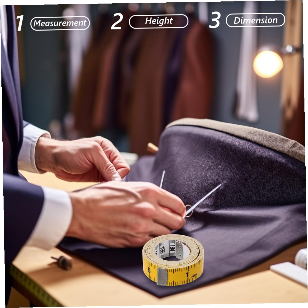 Tape Measure Portable Measuring Tape Soft Sewing Body Measurement Tool