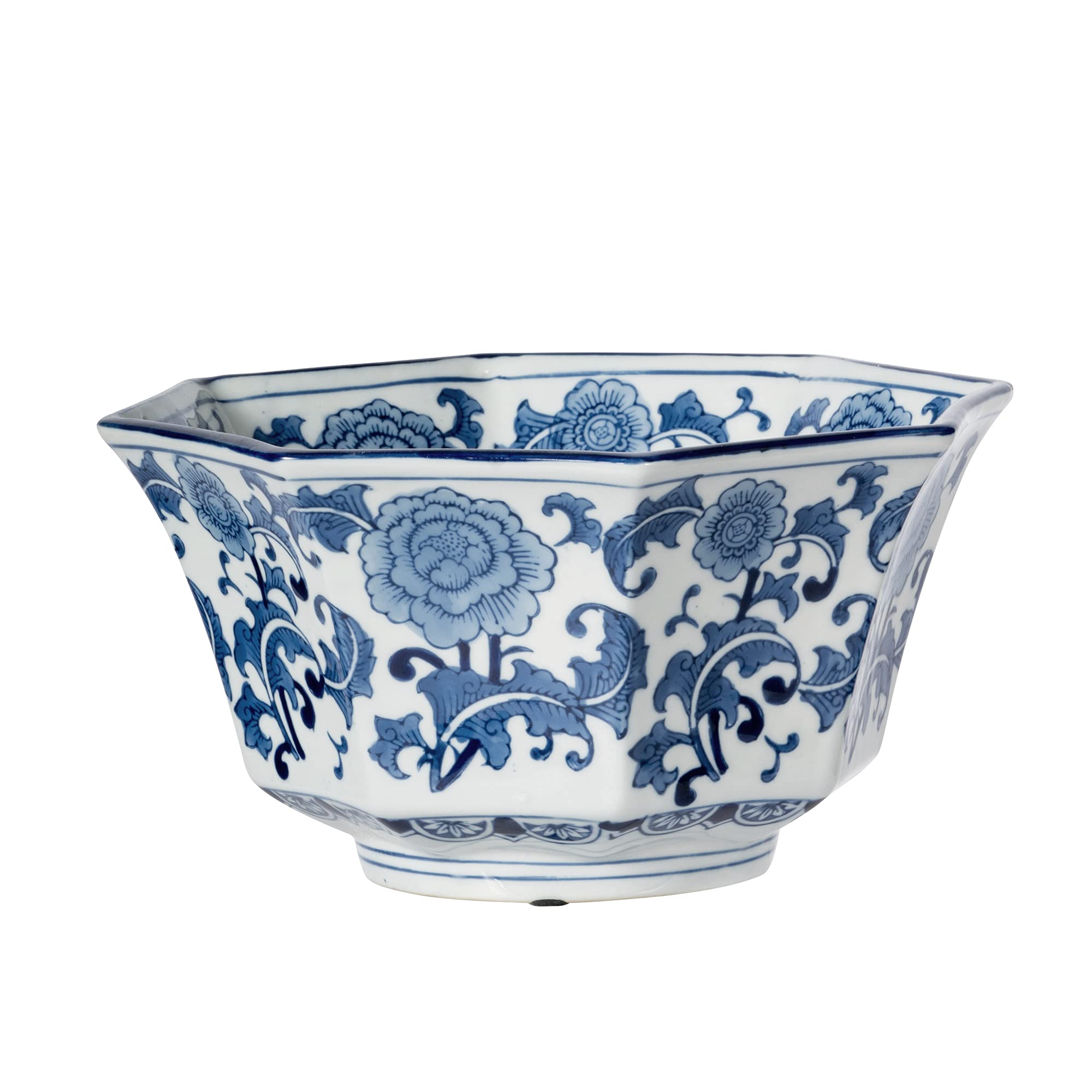 Cuenco centro de mesa azul y blanco A y B casa para decorar cenas de verano en la terraza